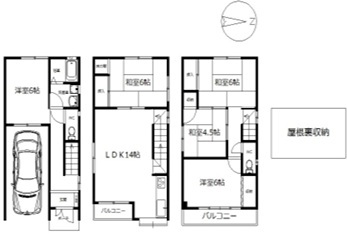 東田辺2丁目　5LDK　平成6年築戸建（改装済）